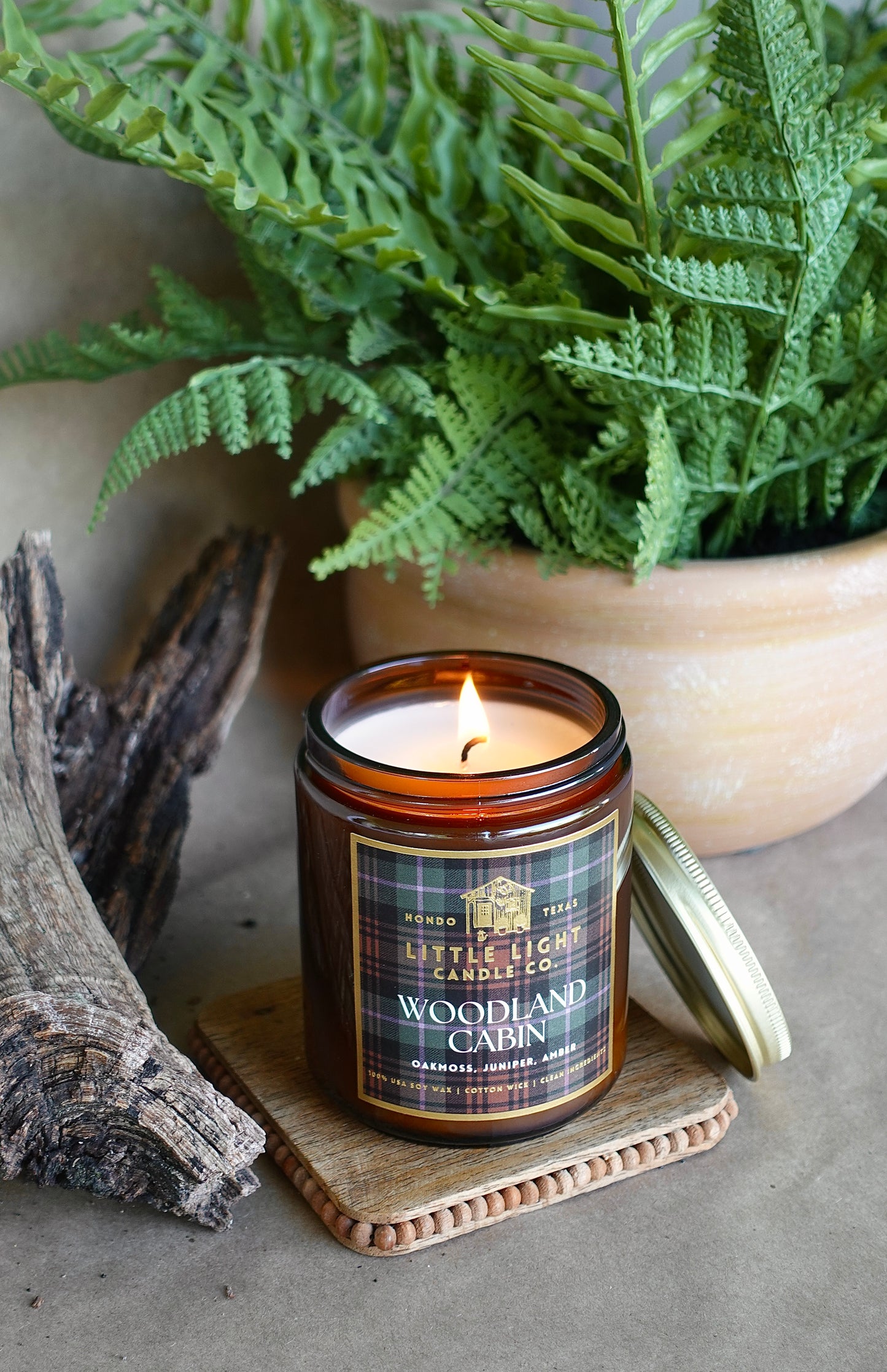 Woodland Cabin Jar