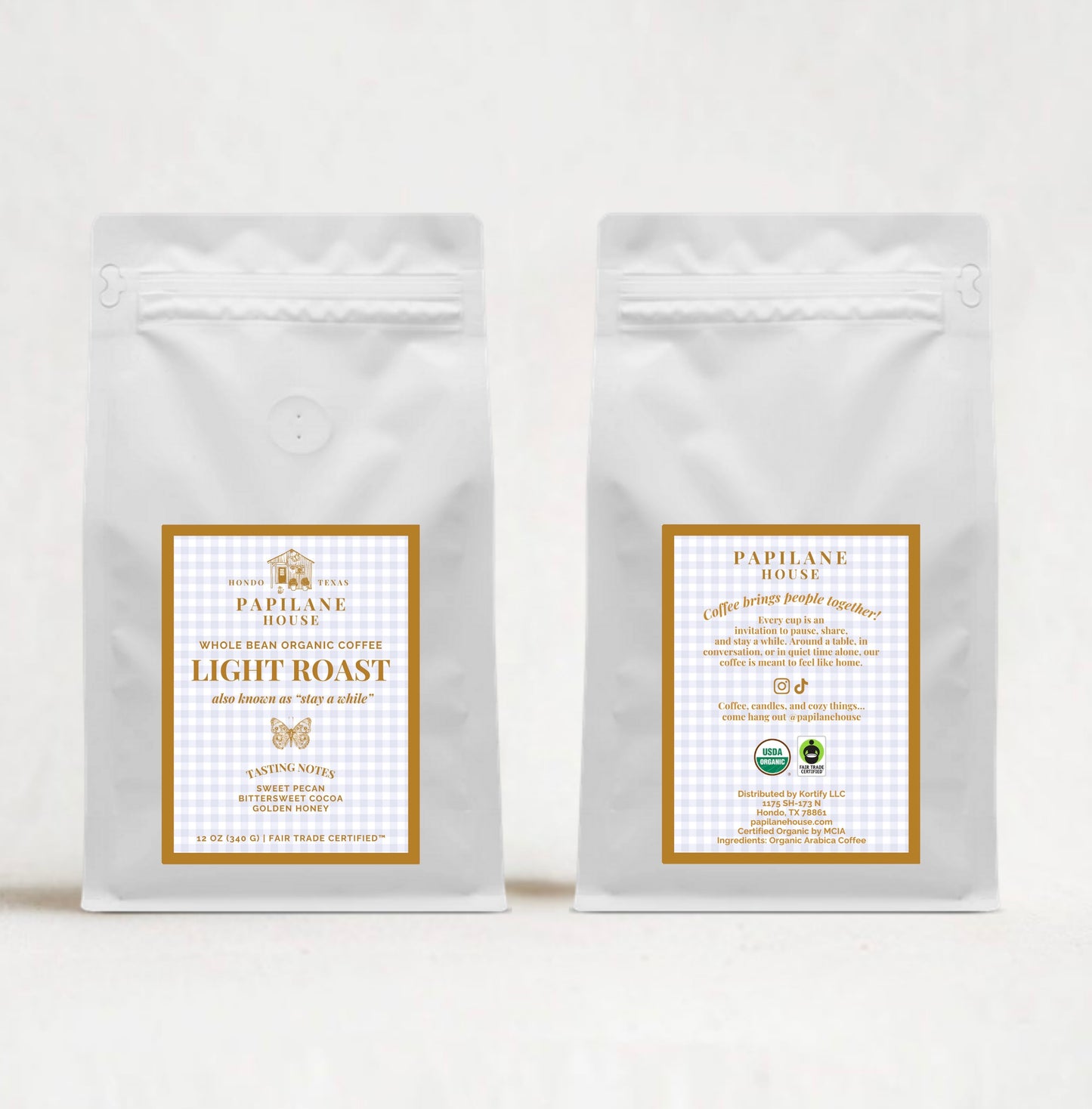 “Stay a While” Light Roast Organic Coffee