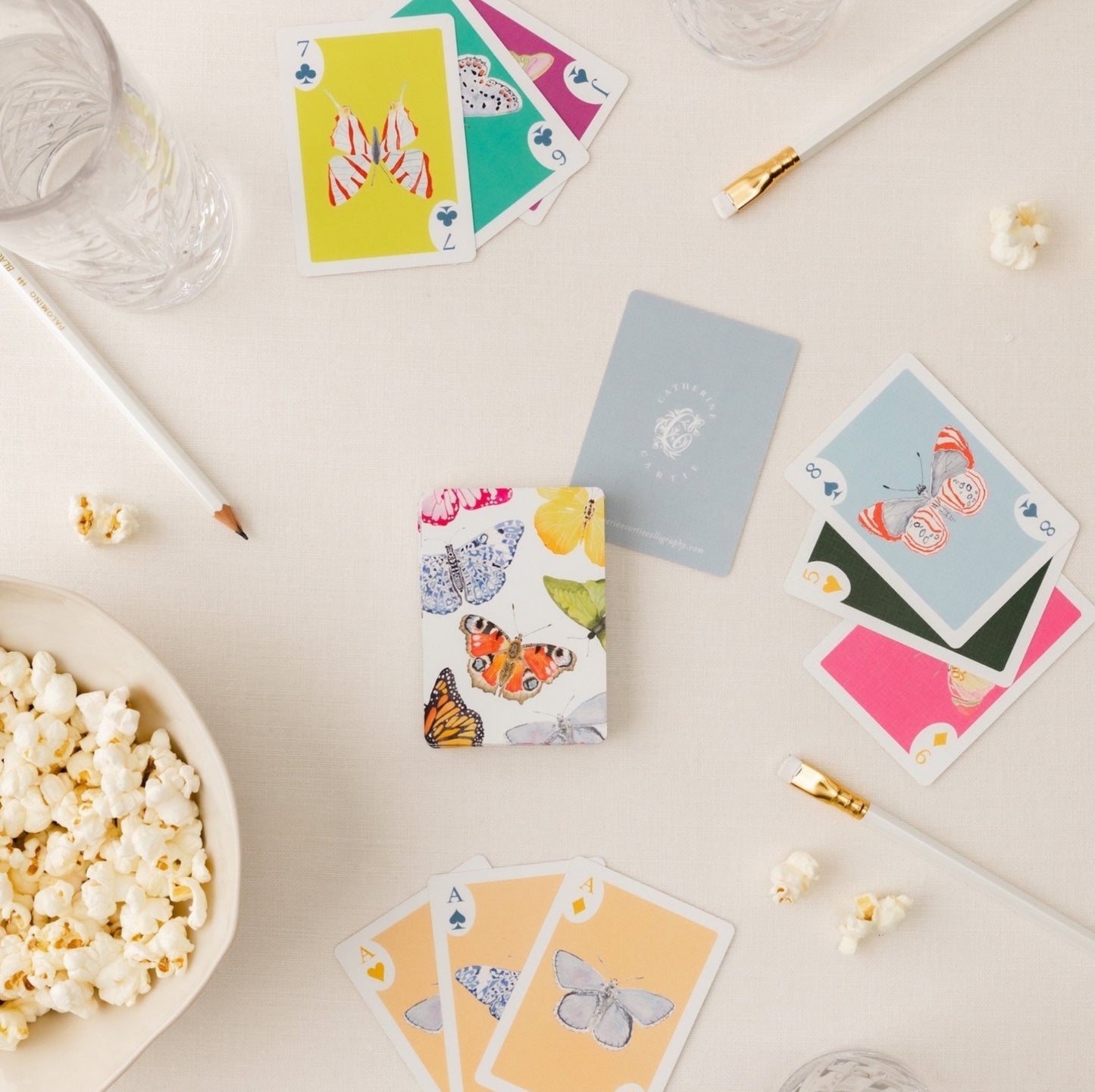 Butterfly Playing Cards with Acrylic Box