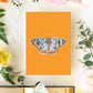 Orange & Blue Butterfly Print