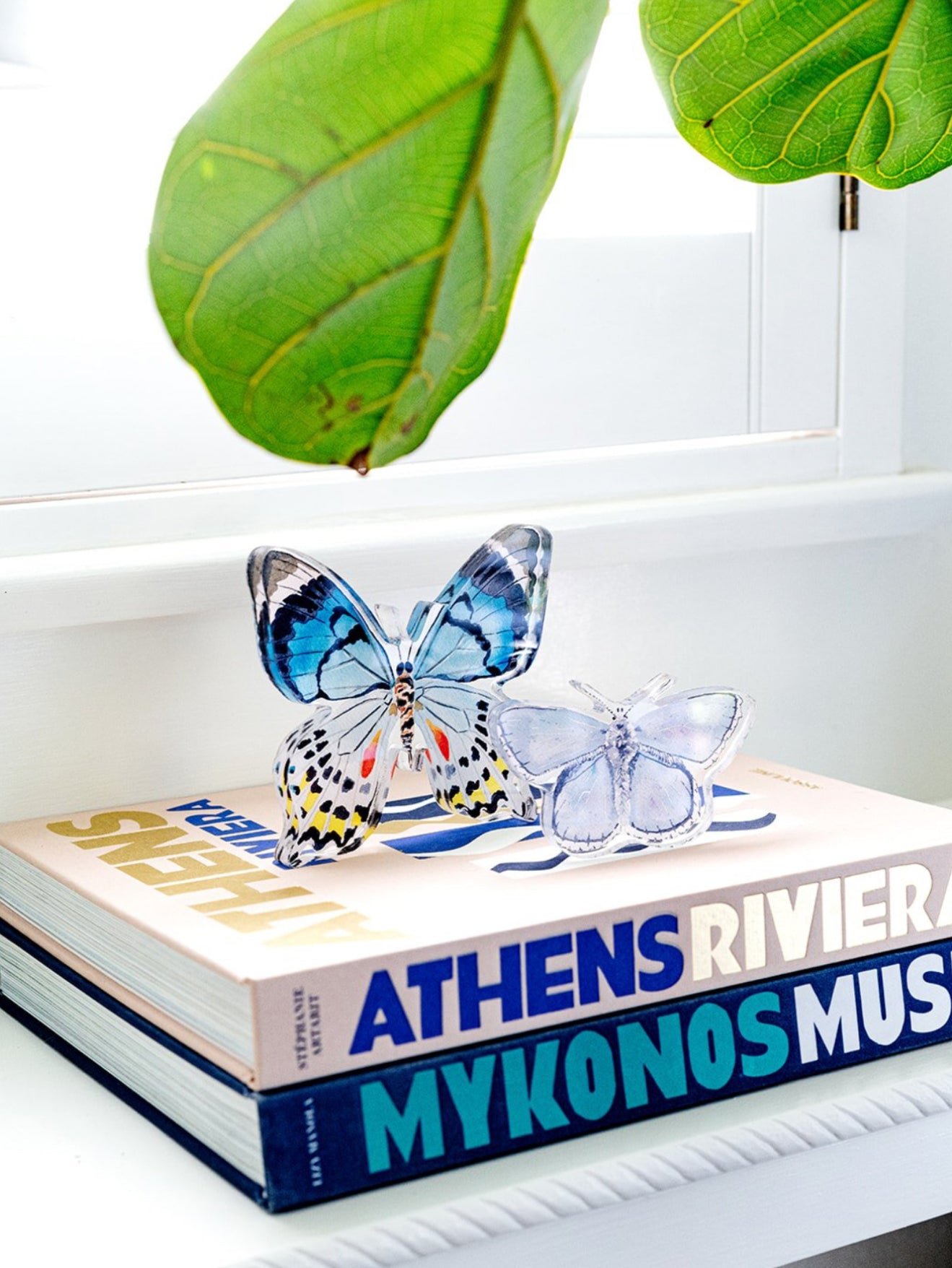 Blue Butterfly Acrylic Art Block