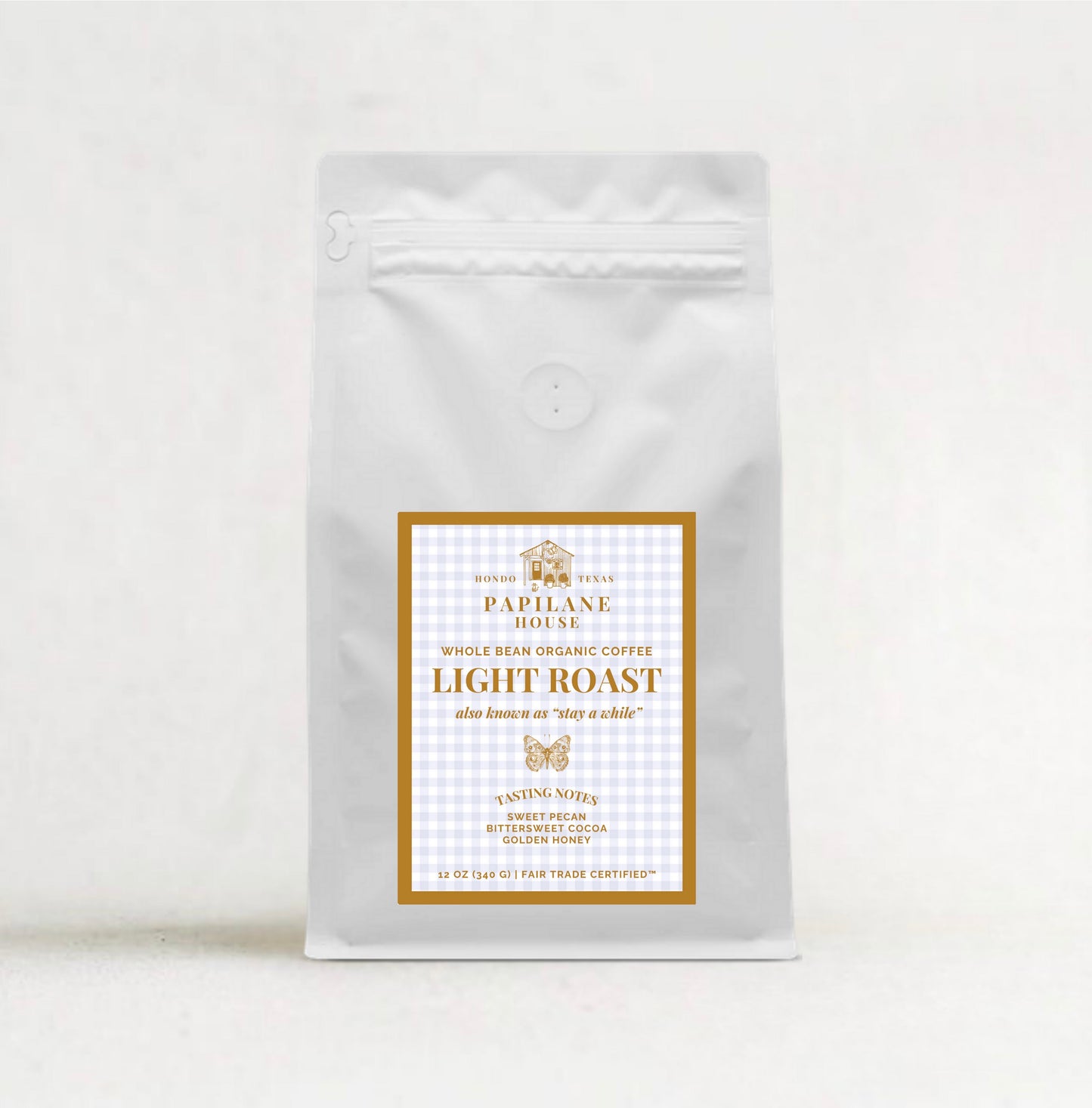 “Stay a While” Light Roast Organic Coffee